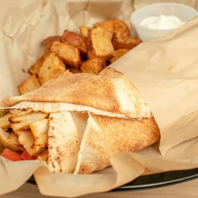 Chicken Shwarma Sandwich Combo.